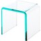 Plymor Clear Acrylic "Green Glass-Look Beveled Edge" Display Riser 4" x 4" x 4" (1/4" thick)